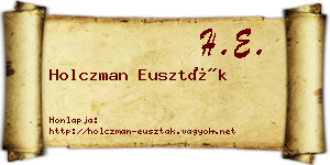 Holczman Euszták névjegykártya